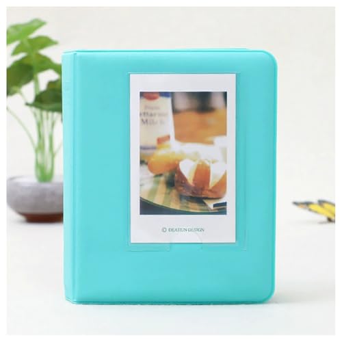 BrightGlow Álbum de fotos de 64 bolsillos, miniálbum de fotos de 3 pulgadas, con ventana transparente, álbum de fotos, miniálbum para cumpleaños, graduación, aniversario de boda, imagen de bebé, color