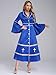 Sinleey Church Robes for Women Flared Sleeves Button Clergy Dress Choir Robe Liturgical Vestments Royal Blue 3X-Large