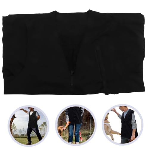 HIAKDOFT Hundetrainer Weste Leicht Atmungsaktiv Polyester mit Vielen Taschen und Großer Rückentasche für Hundehalter Trainingsbekleidung