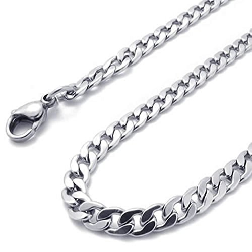 Chaîne acier inoxydable argent ne noircit pas pour homme femme 3mm