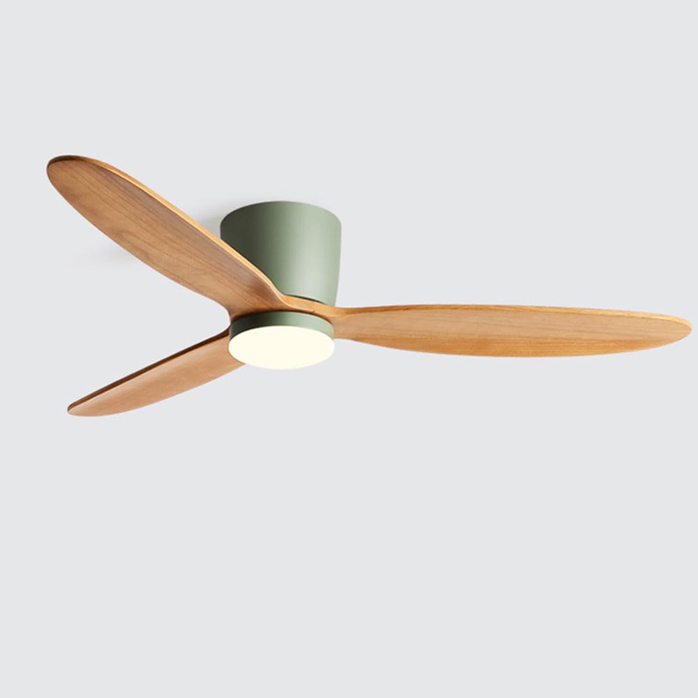 Ventilateur de plafond intérieur LED plafonnier silencieux télécommande 3 vitesses