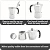 IMUSA 12-Cup Stovetop Espresso Maker, Cast Aluminum Coffee Maker, Cuban Coffee Brewer, Moka Pot Style, Portable Coffee Maker for Home, Camping, or Travel