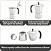 IMUSA 12-Cup Stovetop Espresso Maker, Cast Aluminum Coffee Maker, Cuban Coffee Brewer, Moka Pot Style, Portable Coffee Maker for Home, Camping, or Travel