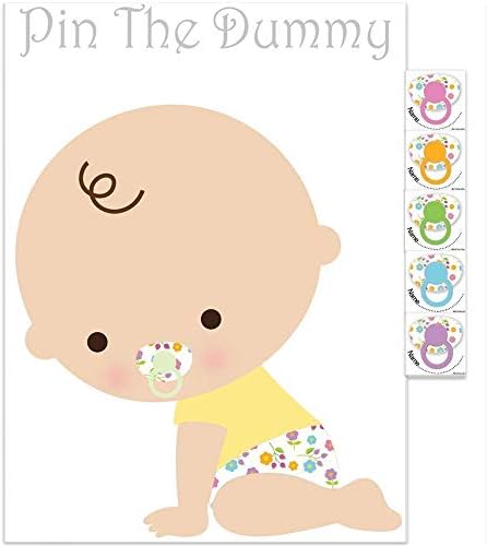 Pin The Dummy On The Baby Game For 35 Players Baby Shower Fun Game Free Delivery White Amazon Co Uk Home Kitchen