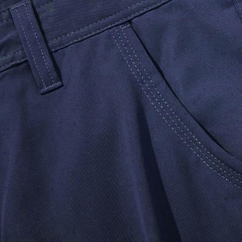 Tactical Work Pants for Men Construction Multi-Pockets Zipper Cargo Pants Solid Color Straight Casual Pants4