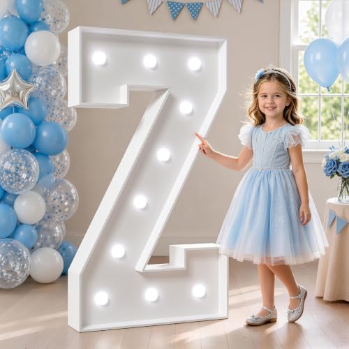 Image of Marquee Letters 4 Feet Tall, Cool Light Up Letters Z for Party Decor | 4ft Marquee Light Up Letters for Birthday Graduation Decor, Large Sign for Wedding Baby Shower 22 Pcs Accessory Set