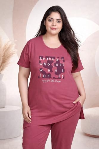 Image of In Love Women's Plus Size Longline T-Shirt with Side Pocket, 3 /4 Sleeve, Crew Neck