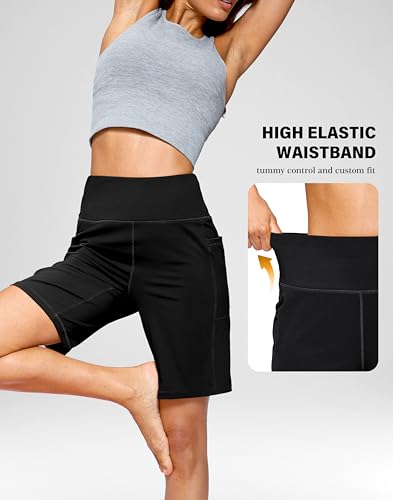 G Gradual Women's 9" Bermuda Long Shorts with Pockets High Waisted Athletic Knee Length Shorts for Women Walking Workout2