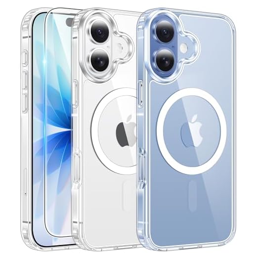 FNTCASE for iPhone 17 Phone Case Compatible with Magsafe Clear Phonecase