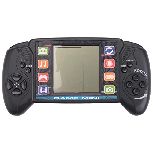 Pocket - Console portatile per videogiochi LCD da 3,5", mini lettore Brick portatile con 23 + 26 giochi integrati, colore: Nero