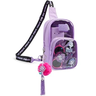 Get Trend Kpop Demon Hunters Huntrix Trasparente Borse a Tracolla, Crossbody Bag con Tracolla Regolabile, Kpop Regalo Ragazza (Trasparente/Lavanda)