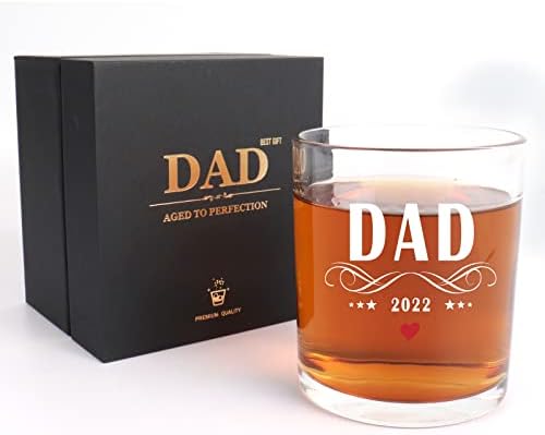 Gifts for Dad,2022 Dad Glass Tumbler (430ml) ,Birthday/Father's Day/Retirements/Christmas for Dad Stepfather Presents,Dad Gifts from Daughter Son