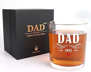 Gifts for Dad,2022 Dad Glass Tumbler (430ml) ,Birthday/Father's Day/Retirements/Christmas for Dad Stepfather Presents,Dad Gifts from Daughter Son