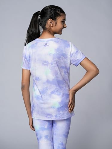 Image of Girl's Active Sports Wear Solid Short Sleeve Running Workout Tshirts Athletic Tops Lightweight Quick Dry Training Yoga Round Neck Tshirt (4 to 14 YRS)