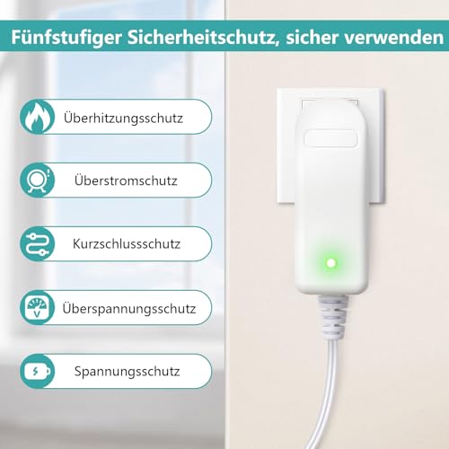 Ladegerät kompatibel mit Vorwerk Kobold VC100 Ersatz für KSAA1200050W1EU / 48513, Ladekabel für Staubsauger, Weiß