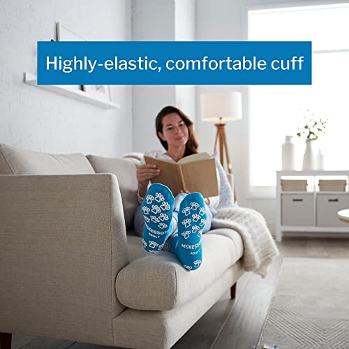 McKesson Paw Prints Unisex Non-skid Slipper Socks One Size Fits Most Blue4