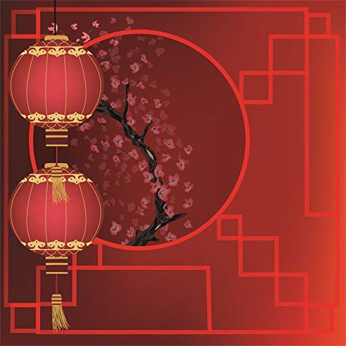 AOFOTO Fondos Fotográficos 8x8 pies Rojo Lunar miniatura 1