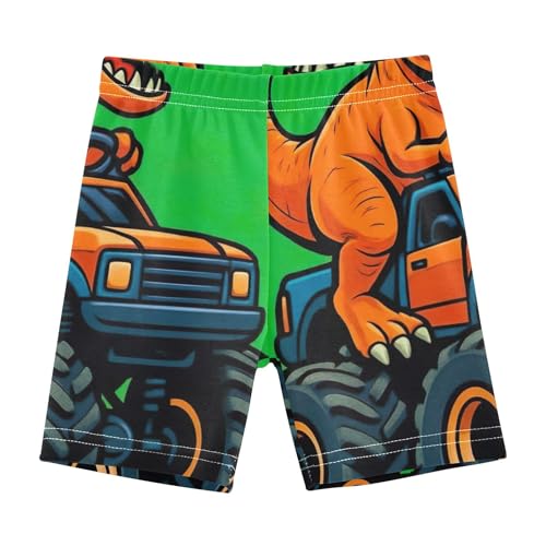Joisal Toddler Girl Biker Shorts Cotton Shorts for Under Dress Cute 4t Children Orange Cartoon Dinosaur Green