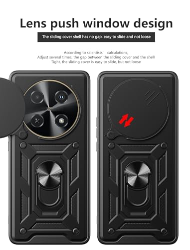 Compatible with Huawei nova 12i Case Cover,with Slide Camera Lens Cover Compatible with Huawei nova 12i 4G CTR-AL20 CTR-L81 / Enjoy 70 Pro Case Blue