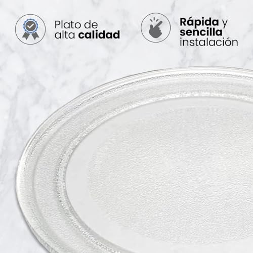Miniatura 5 de Recambio De Plato Giratorio Universal Para Microondas Compatible Con Teka, Balay, Lg Diámetro Exterior Ø 245mm Y Diámetro Interior Ø 180mm Vidrio Resistente
