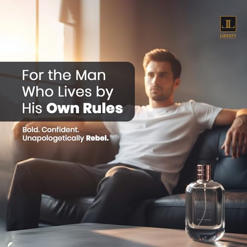 Image of Liberty Luxury Rebel Perfume for Men 100ml, Powerful Long Lasting Eau De Parfum with Spicy Woody Notes Masculine Fragrance for the Modern Rule Breaker, men cologne, Gift For Men,100ml