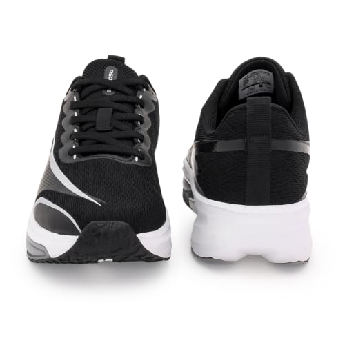 Image of Red Tape Men's Sneakers Black Mesh Round Lace-Up, 6 UK