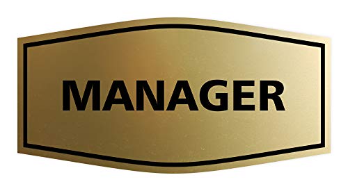 Signs ByLITA Fancy Manager Sign (Brushed Gold) - Small
