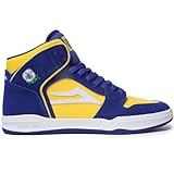 Lakai Telford High Men’s Skate Shoes – Pacifico Blue/Yellow Suede Skateboarding Shoes for Men – Size 9
