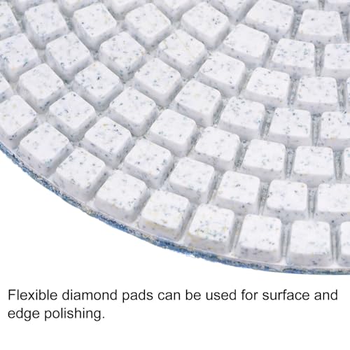 Image of uxcell Diamond Polishing Pad 5-Inch 50 Grits Wet /Dry Grinding for Stone Concrete Marble Countertop Floor 2pcs