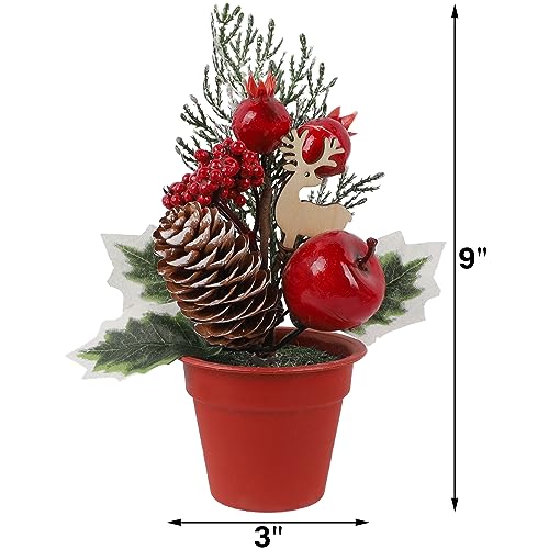winemana-Mini-Christmas-Tree-Table-Decorations-6-Pcs-Small-Artificial-Tree-with-Pine-Cones-Red-Berry-Holiday-Tabletop-Centerpiece-for-Home-Kitchen-Room-Mantel-Winter-Party-Decor winemana Mini Christmas Tree Table Decorations 6 Pcs Small Artificial Tree with Pine Cones Red Berry Holiday Tabletop Centerpiece for Home Kitchen Room Mantel Winter Party Decor