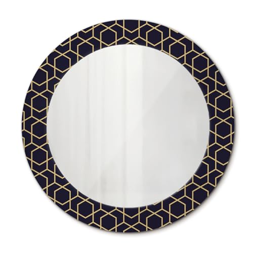 Miroir de salle de bain rond impression moderne 60cm