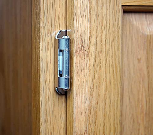 Decobasics 1/2" Overlay Full Wrap Cabinet Hinges For Kitchen (10 Pair /20 Pcs) -Satin Brushed Nickel Full Wrap Around Self Closing Cabinet Hinges #TOP4