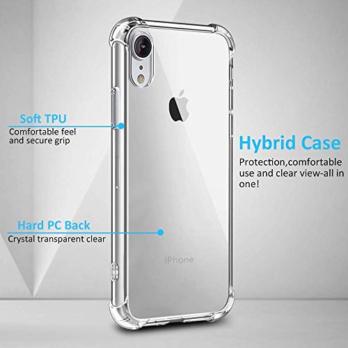 Storm Buy Phone Case Compatible For [ Iphone Xr ], Crystal Clear Hard Back Cover With 4 Corners Shockproof Protection Clear Case For Iphone Xr, 6.1 Inches-Cl #TOP1