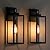 2 Pack Large Size Outdoor Wall Lights Dusk to Dawn, 18 Inch Wall Lantern Set for Two Photocell Wall Sconce for Porch Light, Exterior Garage Light, Patio Outdoor Lighting with Sensor