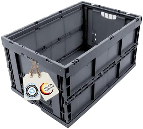 Caja plegable resistente, caja de transporte grande 60x40x32 cm, ...