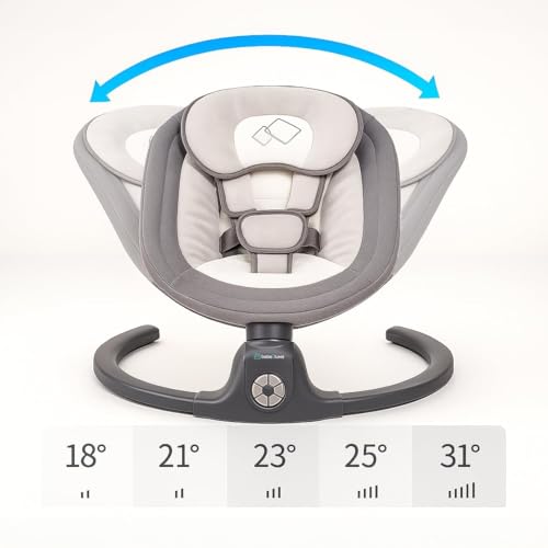Miniatura 2 de Bebe2luxe Ava, Silla Mecedora Eléctrica Para Niños, Hamaca Bebé, Columpio Bebe, Hamaca Eléctrica 0 9 Kg, Bluetooth, Música, Arnés 5 Puntos, Temporizador, Balancín Cómodo Y Seguro