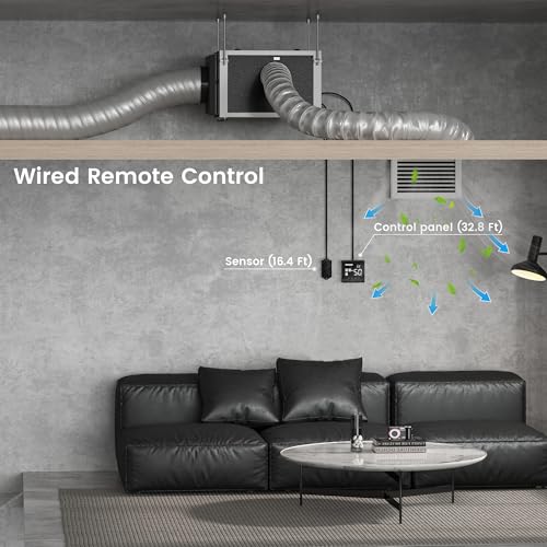 Image of Waykar 158 Pints Crawl Space Dehumidifier with Remote Control up to 6,500 sq. ft., Dual Duct HVAC Commercial Whole-House Dehumidifier for Basement, Industry Water Damage Unit - 5-Year Quality Coverage
