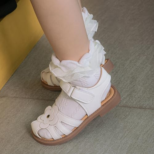 Image of Boys Girls Sandals Open Toe Breathable Princess Non-Slip Flats Summer Beach Lightweight Rubber Sole Sandals (Toddler /Little Kid)