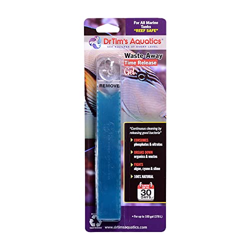 Image of DrTim's Aquatics Reef Safe Waste-Away Time Release Gel - Natural Fish Tank & Aquarium Leave-in Waste Management Solution for Dissolving Cleaning Organic Sludge - Treats 100 gal
