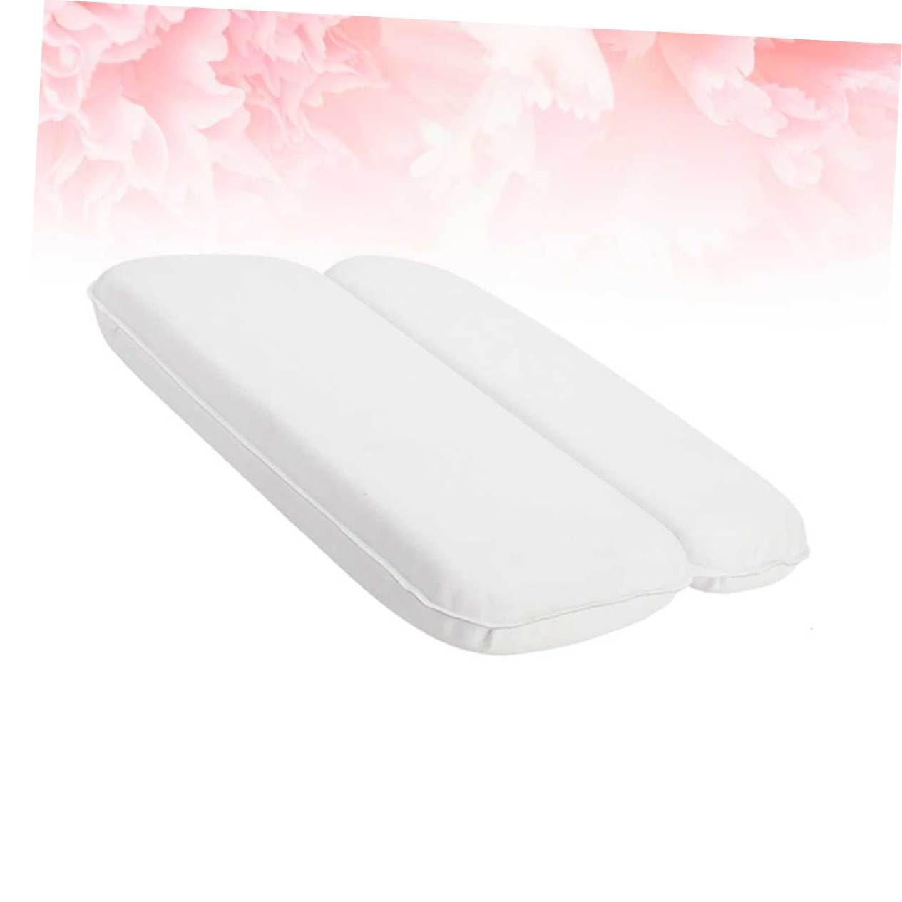 Cuscino Bagno in Spugna PU con Ventosa Antiscivolo Supporto Cervicale Ergonomico per Vasca e Spa Bianco