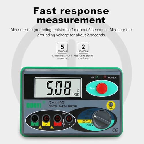 Testeur de résistance de terre Dy4100 avec résolution 0,01 Ohm - 4