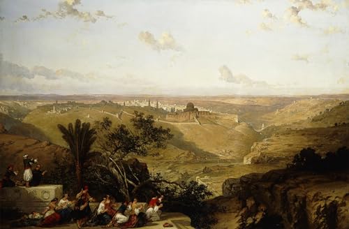 Cuadro de lienzo de Jerusalén de David Roberts de 60x90cm para renovar paredes vacías