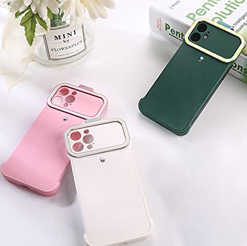Dgpaka Selfie Ring Light Case For Iphone 12 Pro,Light Up For Selfie/Video/Photography/Facetime,5 Lighting Modes Led Illuminated Phone Case(Iphone12 Pro,Forest Green) #TOP5