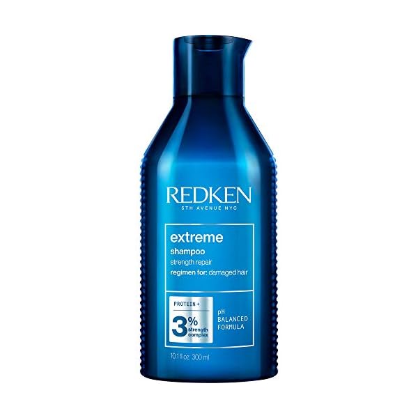 Redken Extreme Shampoo | Prevents Hair Breakage & Repair for Damaged Hair | Strengthen and Fortify | Infused With Proteins | For Weak, Brittle Hair | 10.1 Fl Oz