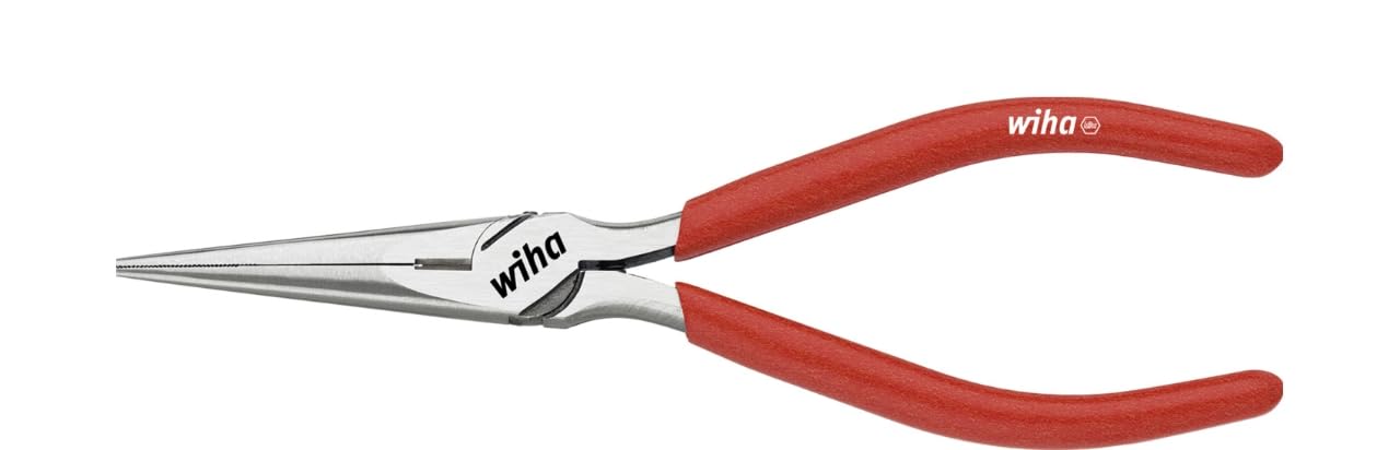 Wiha Feinmechaniker-Flachrundzange Classic mit Schneide und Öffnungsfeder gerade Form (36483) 160 mm