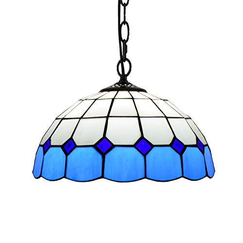 Suspension en verre bleu 11,8" luminaire minimaliste pour chambre et café