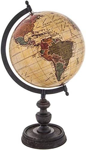 Globo beige con soporte de madera Decoración para el hogar Sala de medios