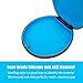 Retainer Case,Cute Slim Aligner Case Compatible with Invisalign,Customized Magnetic Closure Orthodontic Retainer Case (2 Pack Black + Blue Silicone)