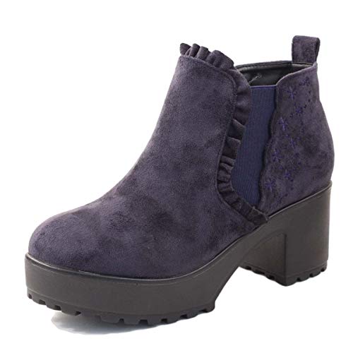 【primevere LIZ LISA プリムヴェールリズリサ】 ショート ブーツ PLZ2934 ダークブルースエード S（約22.5センチ）