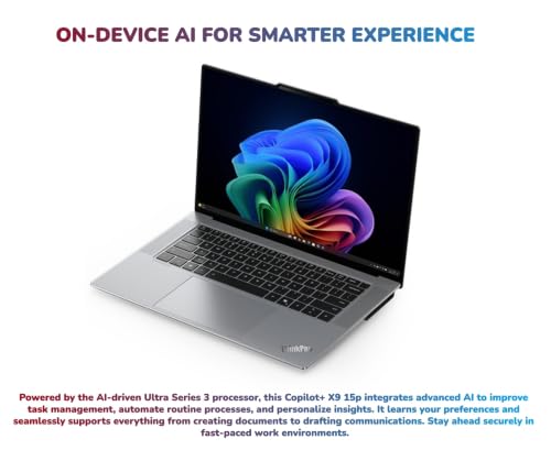 Image of 2026 New ThinkPad X9 15p Aura Edition Copilot+ AI Laptop 15.3ʺ 2.8K (2880x1800) OLED TouchScreen Series 3 Ultra X7 358H Processor 32GB LPDDR5X, 9600MT /s RAM 1TB SSD 10MP IR Cam HDMI WiFi 7 Win 11Pro
